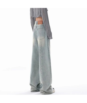 Y2k Wide Leg High Waist Jeans in Light Blue acheter