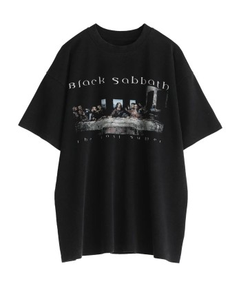 Women's Oversize T-Shirt with Back Sabbath Print pas cher 