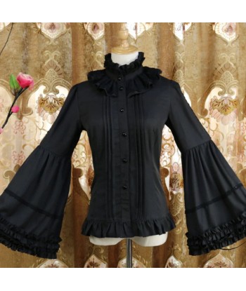 Gothic Lolita blouse with lace and ruffled collar livraison et retour toujours gratuits