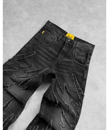 Baggy unisex Jeans in Y2K Style with Distressed Look and Embroidery la chaussure