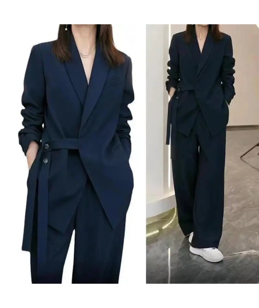 Elegant Two-Piece Set Loose Blazer & Wide Pants in Korean Style Comment ça marche