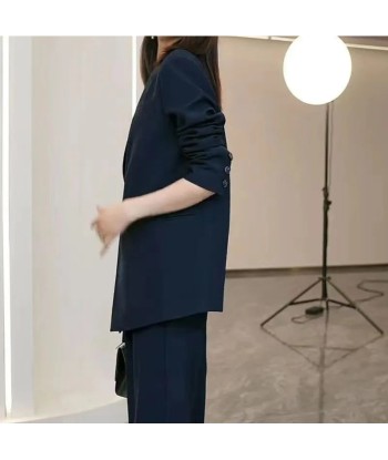 Elegant Two-Piece Set Loose Blazer & Wide Pants in Korean Style Comment ça marche