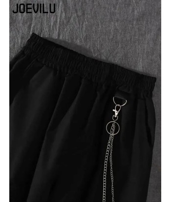 Alternatives Women's Outfit Black-White with Casual Pants and Chain sélection de produits