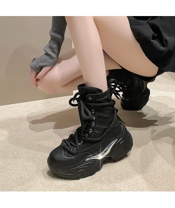 Women's Plateau Boots in Punk Style Trendy E-Girl Fashion basket pas cher