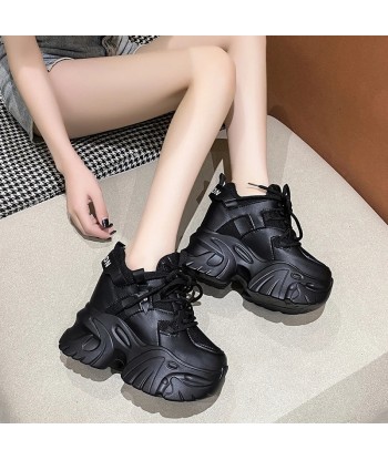 Pink Plateau Sneakers in Soft Girl Style – Lace-Up Shoes for Autumn une grave pollution 