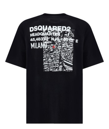 DSQUARED 2 - Tee-shirt à imprimé noir Les magasins à Paris