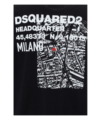 DSQUARED 2 - Tee-shirt à imprimé noir Les magasins à Paris