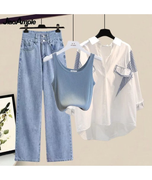 Wide Jeans with Crop Top & Oversized Shirt Vous souhaitez 