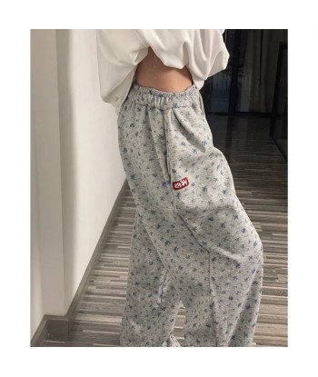 Flower Pattern Oversized Korean Style Jogging Pants for Women en linge