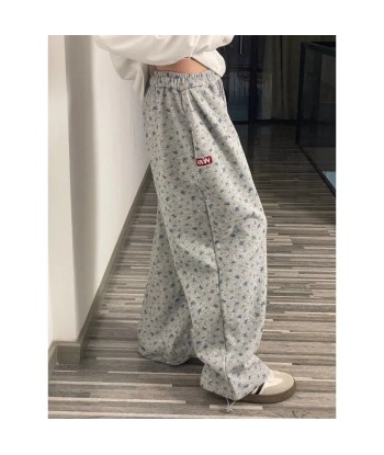 Flower Pattern Oversized Korean Style Jogging Pants for Women en linge