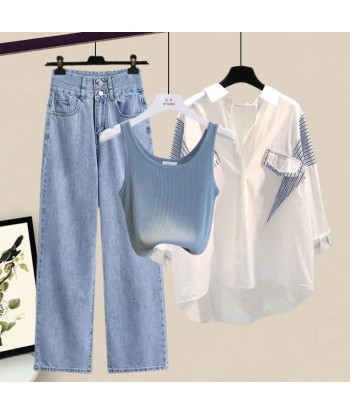 Wide Jeans with Crop Top & Oversized Shirt Vous souhaitez 