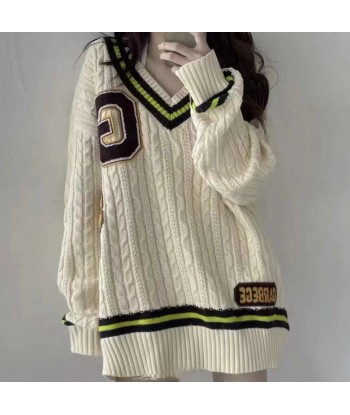 Vintage College Pullover in Preppy Style for Women Venez acheter