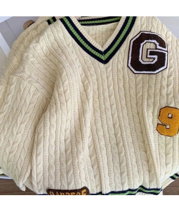 Vintage College Pullover in Preppy Style for Women Venez acheter