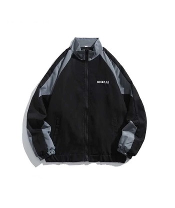 Oversized Hip-Hop Jacket in Y2K Style with Zipper Fin de série