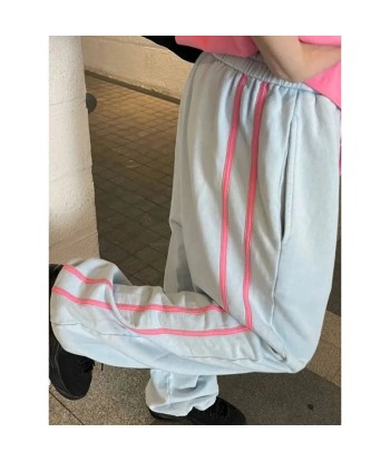 Pastel-Colored Baggy Pants in Korean Style with Stripes for the Trend Look d'Europe débarque