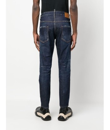 DSQUARED2 - Jean Skinny bleu à effet délavé Dans la société mordern