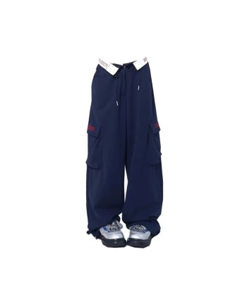 Vintage Y2K Cargo Pants for Women in Blue plus qu'un jeu 