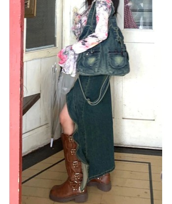 Trendy Y2K Gyaru Denim Midi Skirts in Japanese Style store