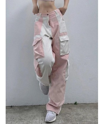 Women's Cargo Pants in Soft Girl Style with Contrast Design hantent personnes