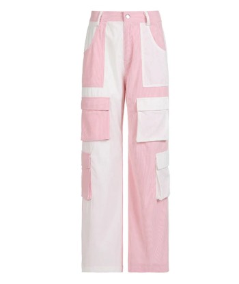 Women's Cargo Pants in Soft Girl Style with Contrast Design hantent personnes