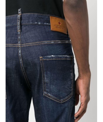 DSQUARED2 - Jean Skinny bleu à effet délavé Dans la société mordern