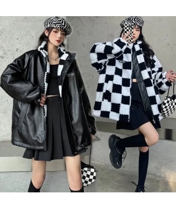 Reversible Y2K Jacket in Checkered Pattern – Trendy E-Girl Style Comment ça marche