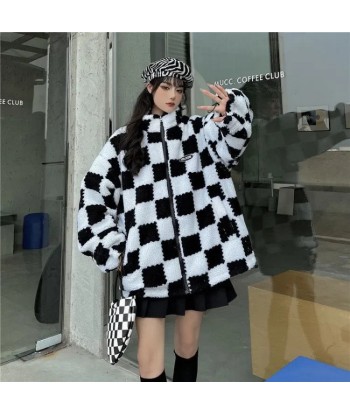 Reversible Y2K Jacket in Checkered Pattern – Trendy E-Girl Style Comment ça marche