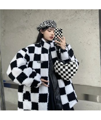 Reversible Y2K Jacket in Checkered Pattern – Trendy E-Girl Style Comment ça marche