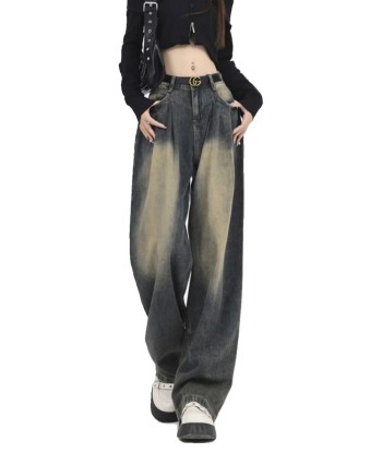 High-Waist Baggy Jeans in Y2K Style for Women Paris Déstockage Promo