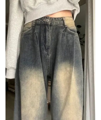 High-Waist Baggy Jeans in Y2K Style for Women Paris Déstockage Promo