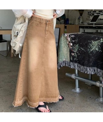 Maxi skirt in brown with high waist in fairy-grunge style JUSQU'A -70%! 