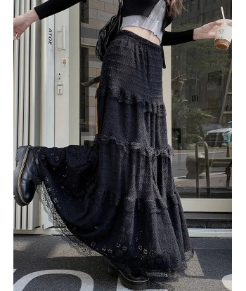 Gothic Frill Skirt in Black Stylish Layered Look Découvrez la collection