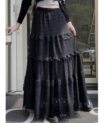 Gothic Frill Skirt in Black Stylish Layered Look Découvrez la collection