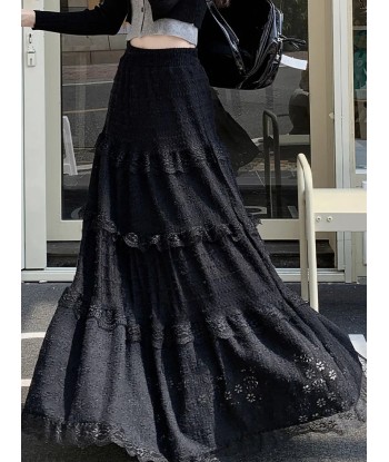 Gothic Frill Skirt in Black Stylish Layered Look Découvrez la collection