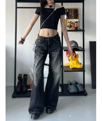 Oversize Grunge Jeans in Black for Women livraison et retour toujours gratuits