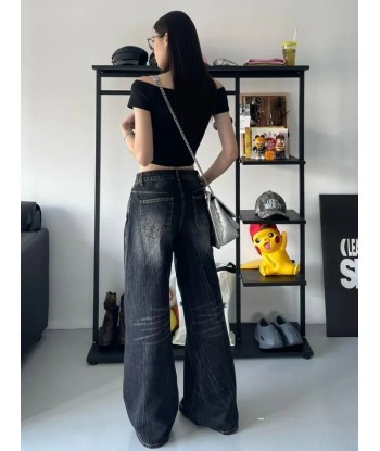 Oversize Grunge Jeans in Black for Women livraison et retour toujours gratuits