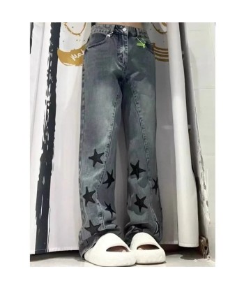 Star Pattern Jeans in Acubi Style for Trend-Conscious Women de l' environnement