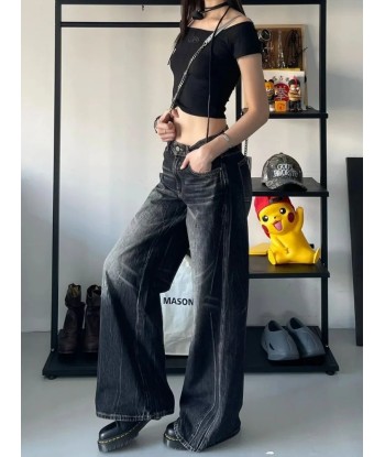 Oversize Grunge Jeans in Black for Women livraison et retour toujours gratuits