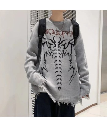 Gothic Sweater with Fairy Grunge Style Motif for Women Fin de série