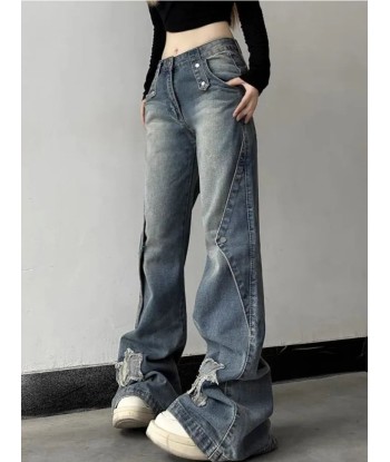 Vintage Aesthetic Baggy Jeans Denim Pants in Y2K Style pas cher 