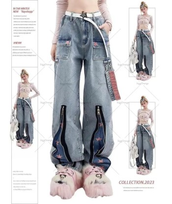 High-Waist-Jean Y2k in Oversized Look with Stars l'évolution des habitudes 