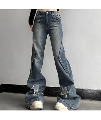 Vintage Aesthetic Baggy Jeans Denim Pants in Y2K Style pas cher 