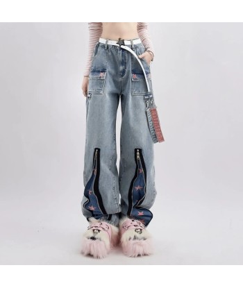 High-Waist-Jean Y2k in Oversized Look with Stars l'évolution des habitudes 