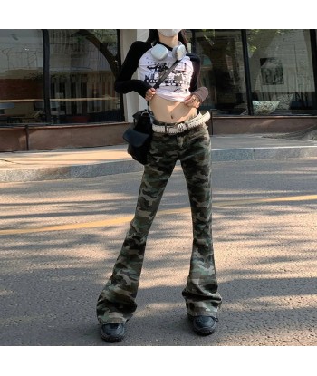 Patterned Baggy Pants in Grunge Style with High Waist acheter