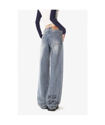 Y2K Baggy Jeans with Dog Print for Women pas cher