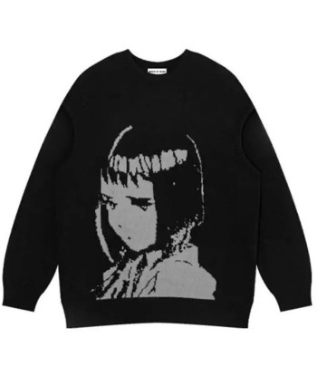 Anime Girl Pullover vintage knit sweater for winter basket pas cher