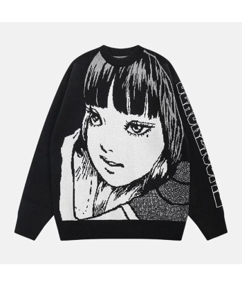 Harajuku Women's Sweater with Manga Design in e-Girl Style la chaussure