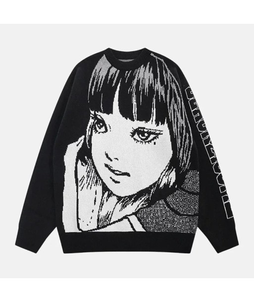 Harajuku Women's Sweater with Manga Design in e-Girl Style la chaussure