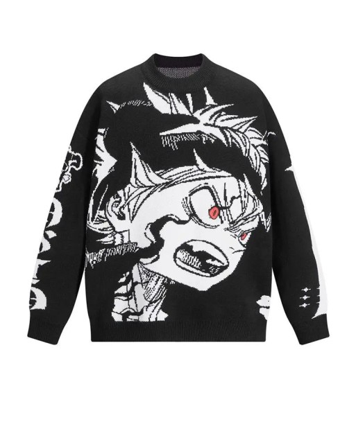 E-girl Harajuku Manga Pullover - Unisex Knitwear with Anime Design en ligne