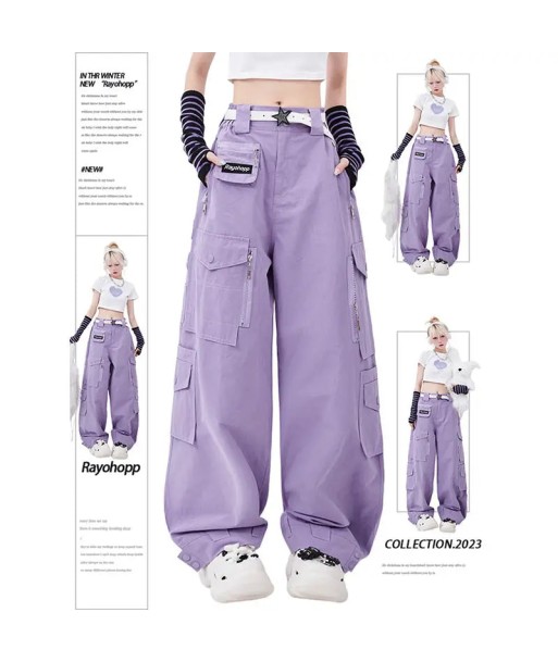 Y2K Retro Lilac Overalls with Wide Leg and High Waist de l' environnement